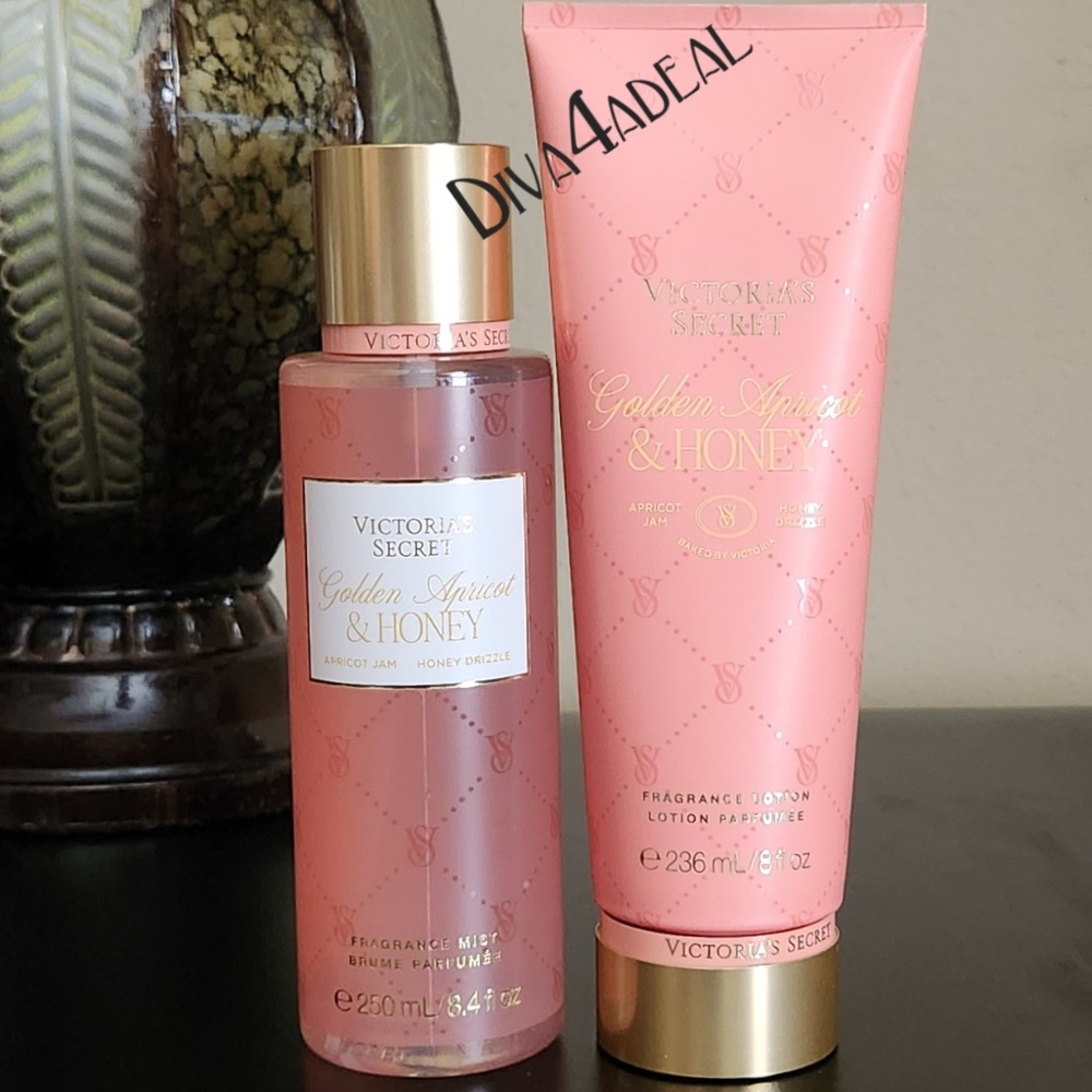 Victoria’s Secret GOLDEN APRICOT & HONEY 2PC Mist + Lotion Bundle